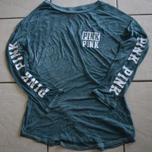 VS PINK Teal Long Sleeve Shirt Medium